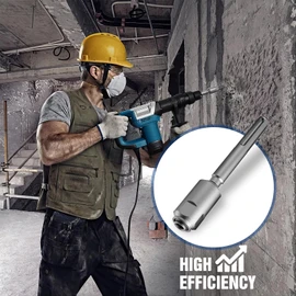 SDS-Max to SDS-Plus Adapter,Rotary Hammer Connection Adapter Bits,Hammer Drill Adaptor for Quick Change Shank Drill Converter Tools(Silver)