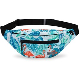 MAXTOP Large Bumbag Waist Fanny Pack for Men Women Bum Bag with Headphone Jack and 4-Zipper Pockets Adjustable Belt for Biking Running Jogging Traveling Outdoors Workout Cycling Fitness Hiking