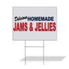 Fastasticdeals Weatherproof Yard Sign Delicious Homemade Jams & Jellies Blue