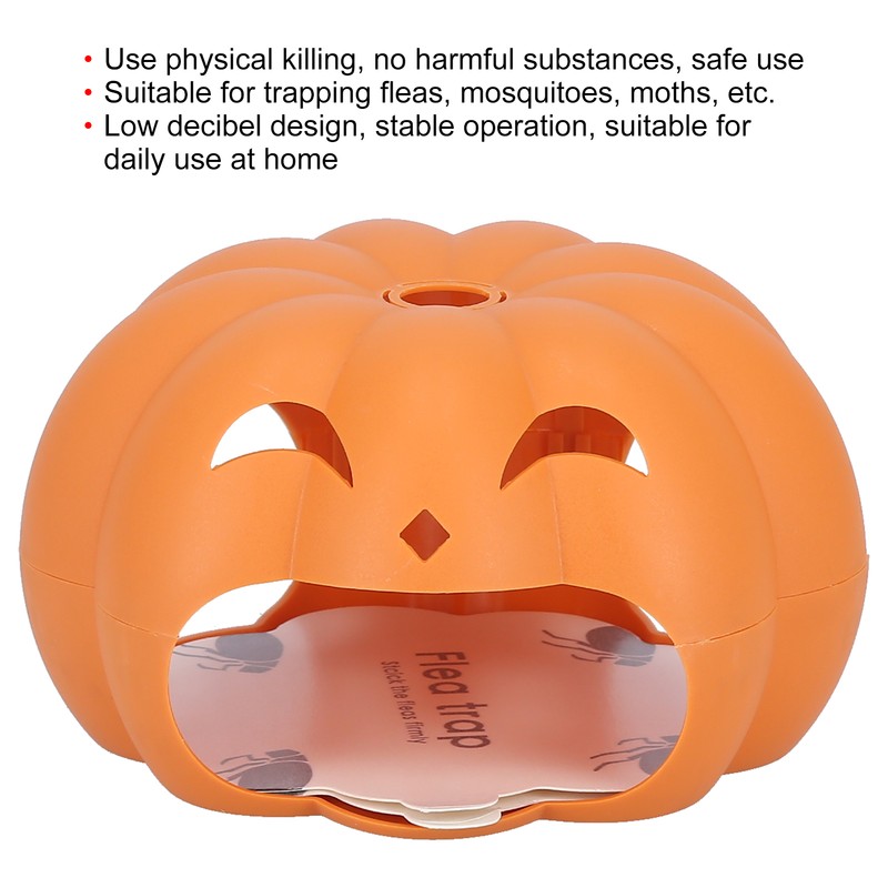 Pumpkin Shape Fleas Killer Light Trapping Mosquito Moth Insect Catcher