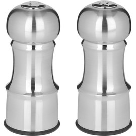Trudeau 4-1/2-Inch Stainless Steel Salt and Pepper Shakers