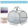 Kimmama Laundry Baskets, Foldable Pop-Up Mesh Collapsible Hamper with Side