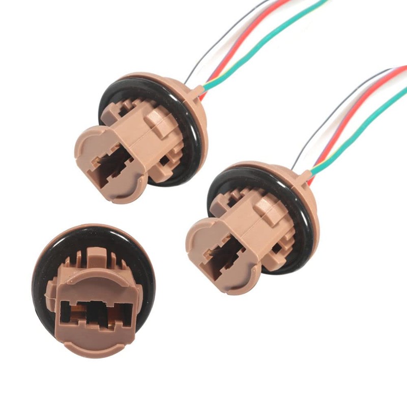 2Pcs T20 7443 1891 Socket Adapter W21/5W LED Bulb Connect
