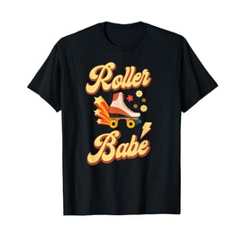 Cool Roller Skating Skate Girl 1970S Retro T-Shirt