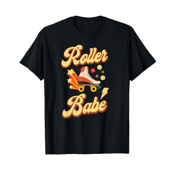 Cool Roller Skating Skate Girl 1970S Retro T-Shirt