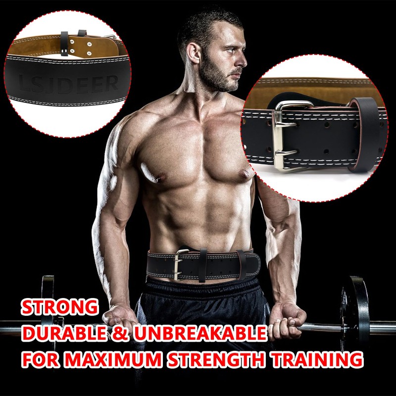 Leather Weight Lifting Belts for Men, Gym Belt for Weight