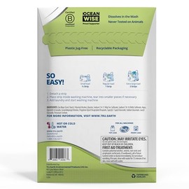 Tru Earth Platino hipoalergénico, ecológico y biodegradable, sin plástico, resistente, para ropa sucia, tiras ecológicas para pieles sensibles, 64 uni