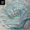 ❣High quality Blue emerald nail tip - Short Oval /