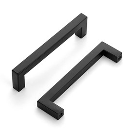 Ravinte 20 Pack Cabinet Handles Square Cabinets Cupboard Hanldes Matte Black Drawer Pulls Stainless Steel Kitchen Cabinet Pulls Cabinet Hardware Drawer Handles 5 inch Hole Center