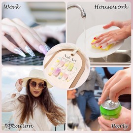 XODITO Fake Nails Set Y2K Long Square Matte 3D Candy Bear Love Decoration False Nail Tips, Press On Nails, Artificial Art Nails Finger Manicure for Women and Girls(CDJ0021-L)