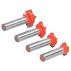 4Pcs Woodworking Router Bits Set 8 Shank SharpenNosed Engraving Machines