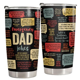 34HD Funny Gifts for Dad, Dad Tumbler with Lid 20 oz Stainless Steel, Dad Birthday Gifts from Daughter Son, Husband Gifts from Wife, Jokes Gifts for Men, New Dad Gifts