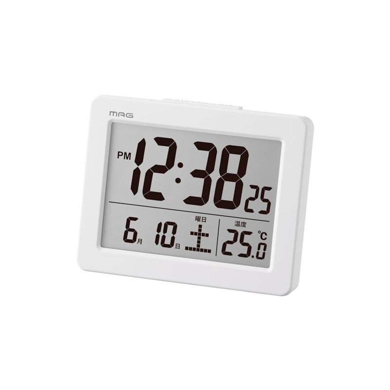 MAG T-779A WH-Z Digital Brim Backlight Alarm Clock with Snooze