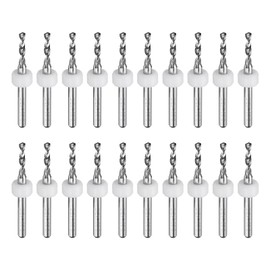 sourcing map 20pcs Micro PCB Drill Bits 2.3mm / 0.0906" Tungsten Steel Carbide Twist Mini Drill Tool with 1/8" Shank for Printed Circuit Board Stone CNC Engraving