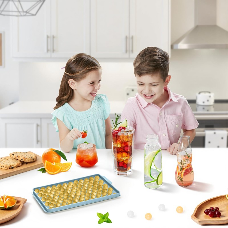 WIBIMEN Mini Ice Cube Trays, Small Tiny Round Pebble Crushed