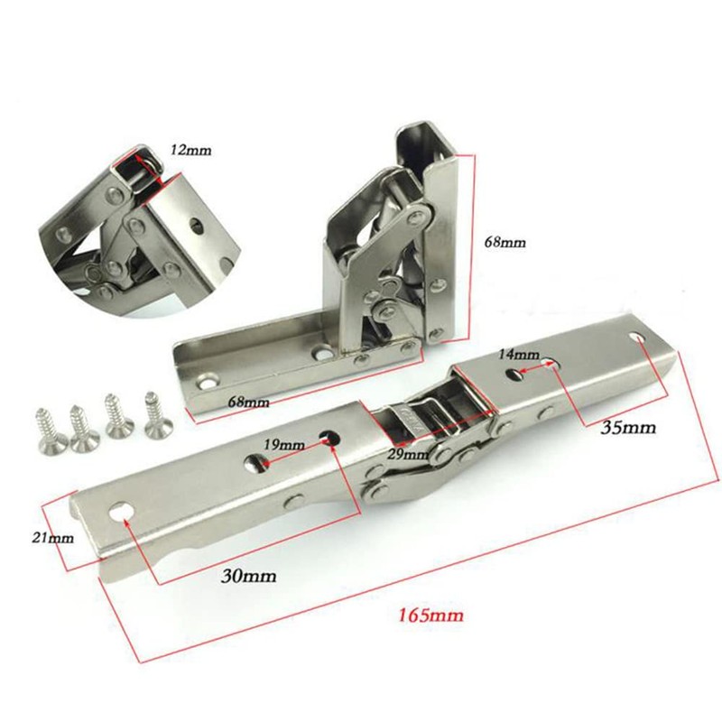 90 Degree Folding Door/Shelf Hinge Hidden Bracket Table Holder Furniture