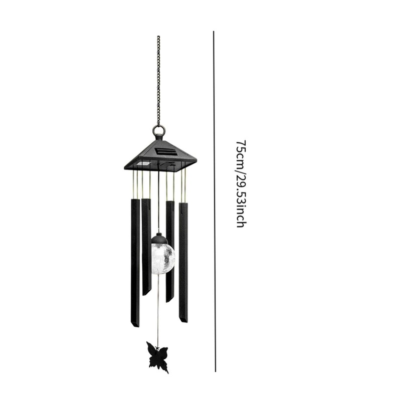 Baoblaze Outdoor Solar Light Wind Chime Hanging Decoration Sturdy Accessories