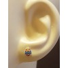 Easter Egg Earrings .925 Sterling Silver Rainbow