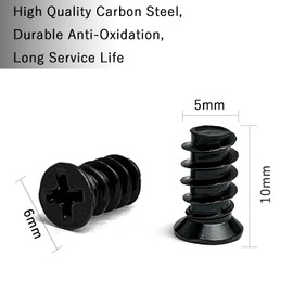 DVUIYYL PC Fan Screws 50PCS M5x10mm PC Case Screws, for 60mm, 70mm, 80mm, 90mm, 92mm, 120mm, 140mm Computer Screws