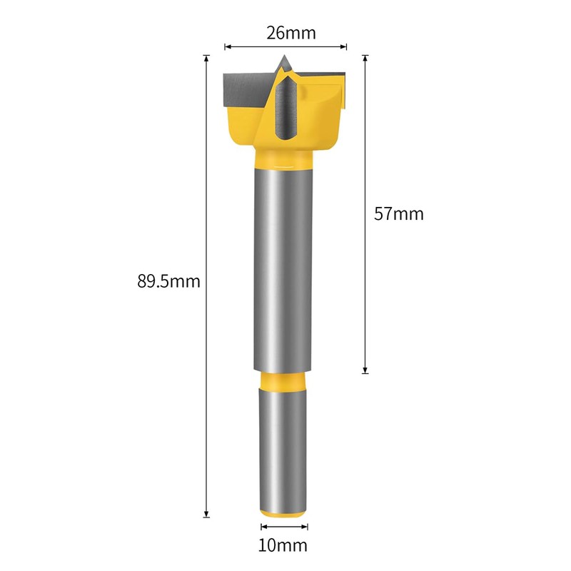 Meccion Carbide Forstner Drill Bit Wood Hole Cutter, Professional Woodworking
