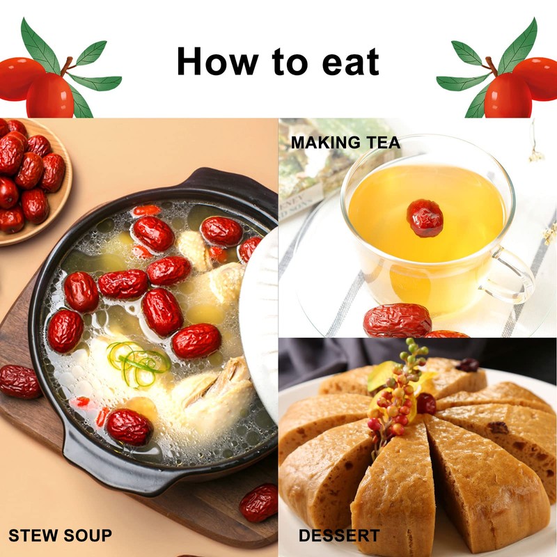 Dates Medjool Dried, Red Date,17.6oz Chinese Date Dates Dried Mini