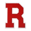 6.5 Inch Red Letterman Jacket Patches Large Iron On Patches