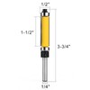 MEIGGTOOL 1-1/2 Inch Flush Trim Top and Bottom Bearing Router