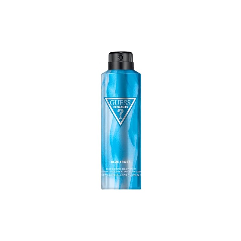 Guess Elements Blue Frost Deodorizing Body Spray For Men, 6.0