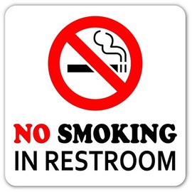 No Smoking in Restroom Vinyl Decal Bumper Sticker