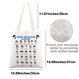 MYSOMY Color Guard Mom Tote Bag Color Guard Mom Gifts Color Guard Mom Alphabet Shoulder Bag Color Guard Merch (Color Guard uk1)