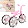 Pink Look Toy Tricycle Model Simulated Design Tricycle Ornament Wear