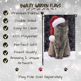 Doggie of the Day Selkirk Rex Cat Garden Flags - Christmas Let it Snow - Double Sided - Yard Porch Lawn Spring Decorative Gift - Home Decor 12 1/2"w x 18"h - GFLAG54102