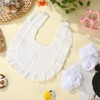 4 Pcs Infant Baby Baptism Bib and Socks for Girl