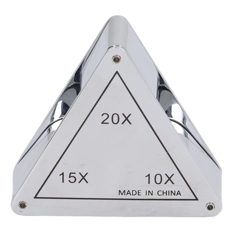 3 Lens Loupe Pocket Foldable Jewelers 10X 15X 20X Jewelry