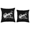 Line Art Entomologists Velvet Ant Throw Pillow