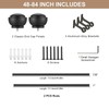 Matte Black Curtain Rods for Windows 48 to 84 Inch,