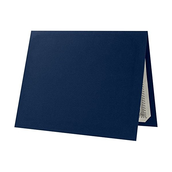 LUXPaper 9.5" x 12" Certificate Holders | Nautical Blue Linen