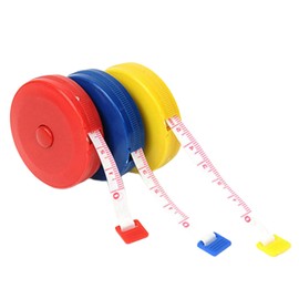 3pcs 1.5m 60inch Portable Soft Tape Measurement Sewing Tailor Ruler Push Button Retractable Tape Measure with Plasitc Cover for Clothing Measuring Children'S Height