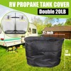 RV Propane Tank Cover, Camper Propane Tank Cover Double 20lb,