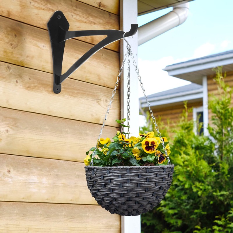 VEEBOOD 2 Piece 8-Inch Outdoor Decorative Iron Lantern Hooks for