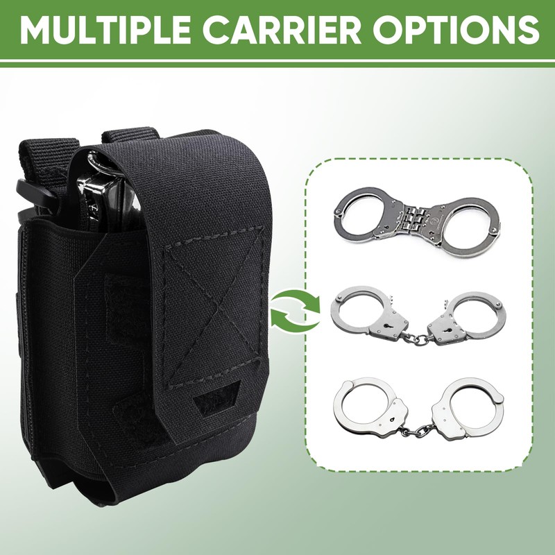 NEXT STATION Handcuff Holster，MOLLE Handcuff Case fits Multiple Cuffs,Handcuff Pouch