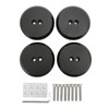 4PCS Aluminium Jack Pad Adapter Black Strong Strength Anodized Surface