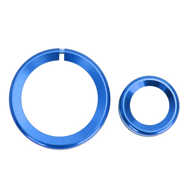 2Pcs Aluminum Alloy Multimedia Control Center Knob Ring Trim Fit