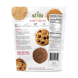 Otto's Naturals Grain-Free Ultimate Cookie Mix, 12.2 Oz., Top 9 Allergen-Free, Organic Cassava Flour, Gluten Free, Non-GMO, Vegan, Plant-Based