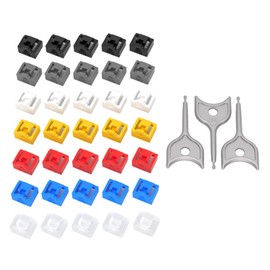 35 Pcs RJ45 Port Lock with 3 Key, Lock RJ45 Port/Dust Protector, RJ45 Dust Cover Female Port Plug Protector, Compatible with Computer, TV, Router, Other Devices RJ45 (5 PCS Per Color)