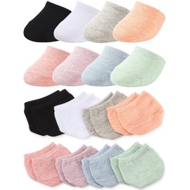 SATINIOR 8 Pairs Toe Topper Socks for Women, Mule Toe Topper Liner Half Socks Cotton Seamless(Black, White, Light Gray, Light Blue, Light Purple, Light Pink, Light Green, Orange)