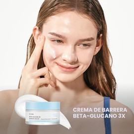 IUNIK Beta-Glucan Crema de Hidratación Profunda No Pegajosa 3x Barrera Día y Noche Hidratante de Absorción Rápida Fortalecimiento de la Barrera para P