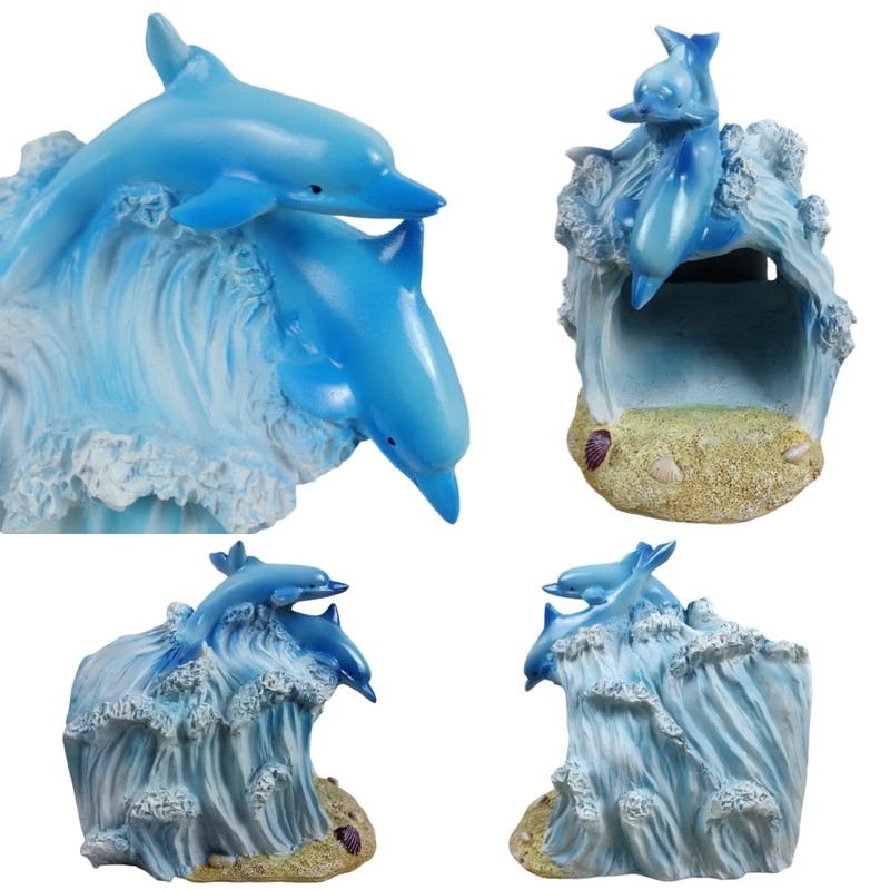 Gutter Diverter Rain,Dolphin Statue Deco Gutter Extension Downspout,Eco-Friendly Resin Sculpture