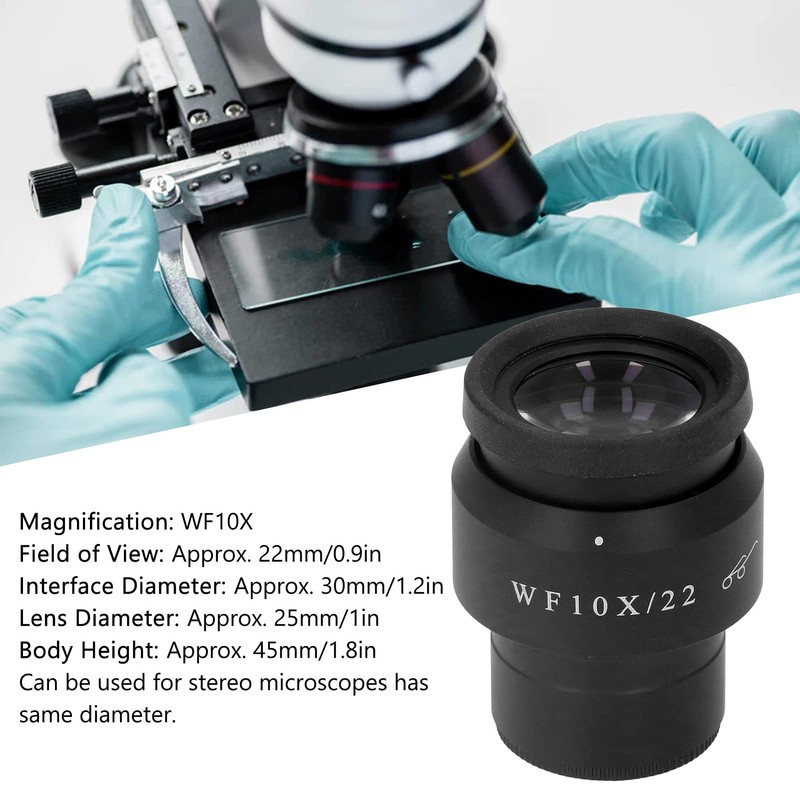 Microscope Eyepiece WF10X/22mm Wide Angle Microscope Eyepiece Microscope Eyepiece 30mm