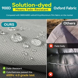 Tuszom Tearproof Anti-UV Dual Wheel Protector for RV, Trailer, Camper,Truck,Cars,Jeeps,Vans,SUV 2 Pack, 900D Solution-Dyed Waterproof Dual Axle Tire Covers Universal Fits 30"-33" Diameter